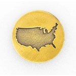 Full Metal Markers USA American Silhouette Unique Magnetic Metal Golf Ball Marker with Hat Clip