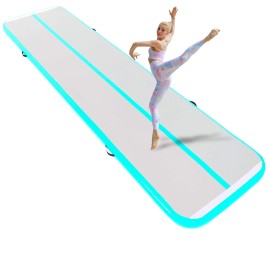 Naice Air Gymnastics Mat, Training Tumbling Mat,13 Feet Tumble Tracks Air Training Mats with Electric Air Pump for Indoor/Gym/Outdoor/Yoga/Water/School Use