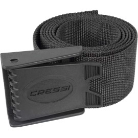 Cressi Nylon Weight Belt w/Plastic Buckle, Black