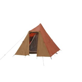 NORDISK 122055 Outdoor Camping Tent, Slume Helm 3, Teepee Type, Pole-Free, Picante/Cashew, for 3 People (Thrymheim 3 PU)