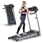 Treadmill,Treadmill for Home,Max 2.5 HP Folding Incline Treadmills for Exercise with LCD Monitor 3 Levels Manual Incline 12 Preset Program Max Speed 7.5MPH Fitness Gym Machine Black