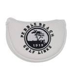 HISTAR Pebble Beach Magnetic Closure Golf Small Mallet Shaped Putter Cover for Scotty Cameron (White)