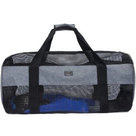 PACMAXI Mesh Diving Duffel Bag, Collapsible Large Beach Bags and Totes with Zipper, Diving and Snorkeling Gear & Equipment Tote Holds Mask, Fins, Snorkel.