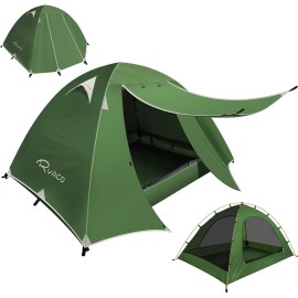 RYACO 2-3 Person Camping Tent with Carrying Bag - Light Weight Dome Tents for Adults Camping, Backpacking and Outdoors Hiking Gear Green