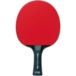 Victoras 320050 Table Tennis Racket, Rubber Clamped Racket, Basic Black, Shake Hand, Flare