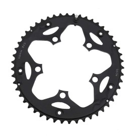 Create idea Bicycle Chainrings 34T 50T 110BCD 5 Bolt Holes Fit for 9-Speed 10-Speed Road Bike Aluminum Cycling Replacement Accessories Black