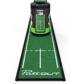 PuttOut Slim Golf Putting Mat - Green - 7.8 ft x 0.82 ft (Green)