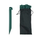 Camping Beach Tent Stake Pegs for Sand,12 Pack Tarp Stakes 9 Inch Canopy Stakes with Pouch, Plastic Light Ground Stakes for Camping, Hiking, Gardening Lawn