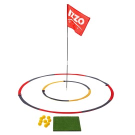 Izzo Golf Backyard Bullseye Golf Practice Set (1 Piece) - Backyard Golf Practice Range with Foam Practice Golf Balls