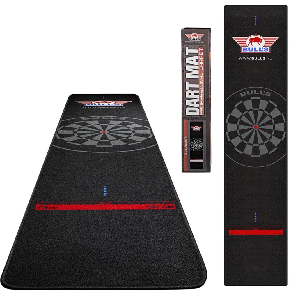 Bulls Carpet Dart Mat, 300 x 65cm, Black