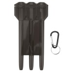 VGEBY Dart Case, Darts Game Storage ABS Case, 3 Sleeve Storaging Universal Portable with Clip (black)