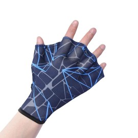 DEPHNES Nylon Swimming Gloves Aquatic Swimming Webbed Gloves Water Training Hand Webbed Hands Webbed Flippers Swim Gear Gloves Fit Aquatic Training Swim Costume Dive Hand Equipment (M)