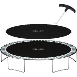 Cliselda Trampoline Replacement Mat, Fits 15ft Round Trampolines Frame,with 96 V-Hooks Using 7
