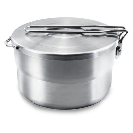 PWPAM Outdoor Cooking Pot Stainless Steel Camping Pot Large Capacity Pot Applicable for Camping Hiking and More Outdoor Activities (50oz)