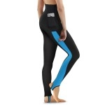 CtriLady Women's Wetsuit Pants 2mm Neoprene Snorkeling Leggings for Workout Swimming Surfing Canoeing Diving with Pocket (Blue, XX-Large)