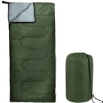 Envelope Sleeping Bags 4 Seasons Warm or Cold Lightweight Indoor Outdoor Sleeping Bags for Adults, Backpacking, Camping