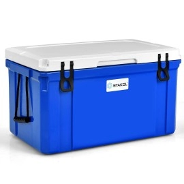 Goplus 58 Quart Camping Cooler, Portable Rotomolded Cooler with 4-Day Ice Retention, Ideal for Outdoor Activities
