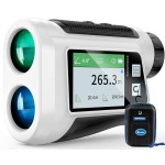 Golf Rangefinder, Rumia 1200 Yards Range Finder Golfing with Slope, LCD Touch Screen Display, 6X Magnification, Voice Feature, Rechargeable Range Finder for Hunter with Pin-Seeking, Flag Lock