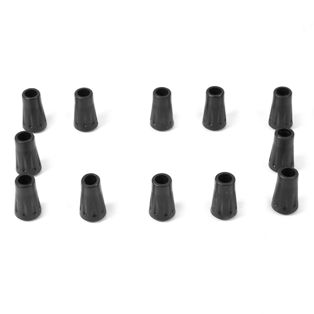 Cyrank 12pcs Rubber Tips for Hiking Sticks, Replacement Pole Tip Protectors Fits Most Standard Hiking Poles for Trekking Poles/Cane