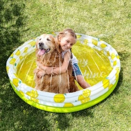 Float Joy Kiddie Pool Inflatable Baby Pool with Sprinkler Kids Pool for Toddler Blow Up Pool 60