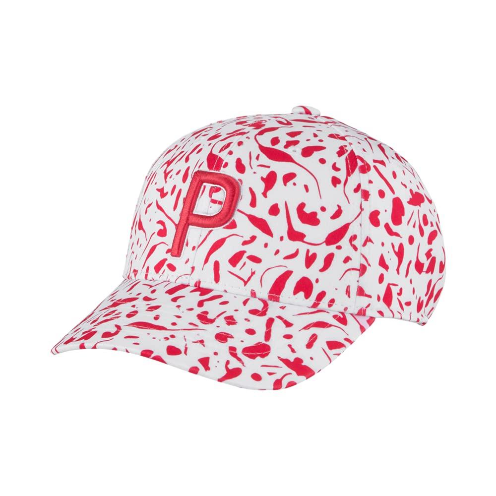 PUMA Golf 2021 Chelsea P Hat (Women's, Teaberry-Bright White, One Size)