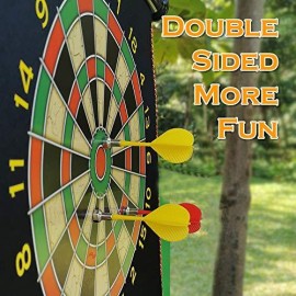 RaboSky Dart Board Game Toys for 6 7 8 9 10 11 12 13 Year Old Boys Birthday Gift, Cool Outdoor Sports Games for Boys 8-10-12 Teenage Girls Adult Party, Double-Sided, 12 Magnetic Darts