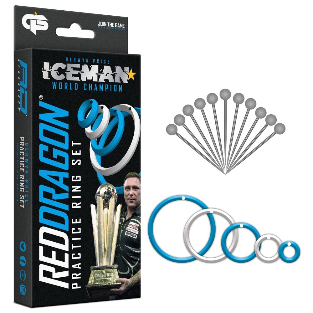 RED DRAGON Gerwyn Price Iceman Exclusive and Official Darts Practice Rings