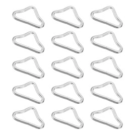 EXCEART 40 Pcs Triangle Rings Strap Buckle for Trampoline Replacement Repair Belt Bag Webbing Straps Clips