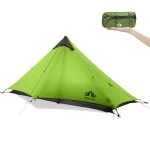 Night Cat Ultralight Tent 1 Person for Professional Backpacker Hiker 2 LBS Backpacking Bivvy Ground Tent Heavy Rain Waterproof Trekking Pole Not Included