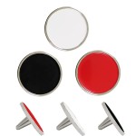 PINMEI Golf Ball Markers Ball Position Marker 3 pcs a Pack Zinc Alloy Material (White Red and Black Multi-Colors)