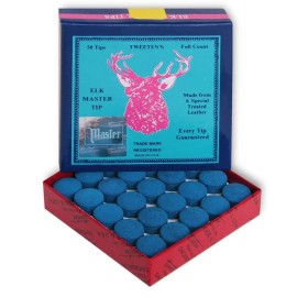 Tweeten Elk Master Billiard Pool Cue Tips - 1 Box - 50 Tips - Choose Your Size (9 mm)