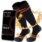 Heated Socks for Men/Women- Battery Rechargeable Electric Heating Socks with APP Remote Control,Foot Warmer for Raynaud's and Winter Outdoor Sports Skiing/Hunting/Motorcycling