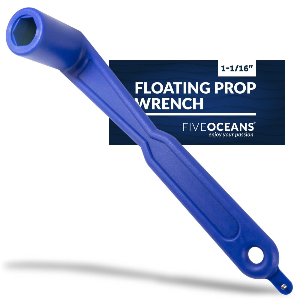 Five Oceans Prop Wrench, Floating Boat Propeller Wrench 1 1/16 Inches Nuts for Outboards and Stern Drives, Ideal Pontoon, Sport and Fishing Boat - FO4603