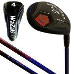 Japan WaZaki Single Hybrid Iron USGA R A Rules Golf Club with Cover,WLIIs Model,Whole Black Oil Finish,No.6, 27 Degree,Mens Regular Flex,55g Graphite Shaft,Plus Half Inch Length