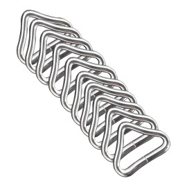 Trampoline Triangle Buckle, 10pcs Triangle Rings Buckle V-Rings, High Strength Erosion Resistance Metal Triangle Ring Buckle for Trampoline Replacement Repair