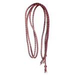 CHALLENGER Horse Western Round Braided Two-Tone Leather Split Reins w/Brass Snaps 66RT47S