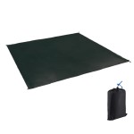 JEELAD Tent Footprint Camping Tarp Picnic Mat Waterproof Tent Floor Saver Ultralight Ground Sheet Mat for Hiking, Backpacking, Hammock, Beach with Storage Bag (Black, S)