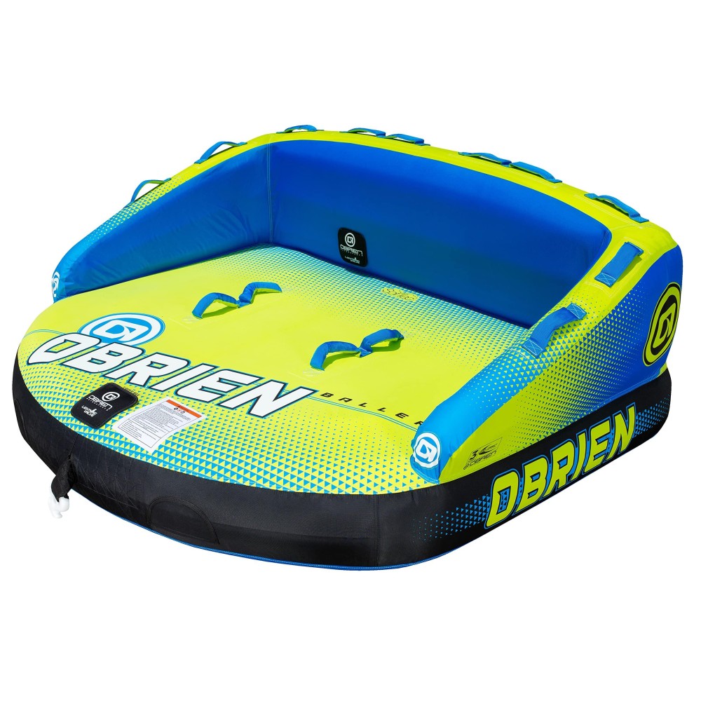 OBrien 2022 Baller Soft Top 4-Person Tube, Green/Black