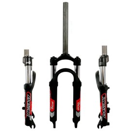 ZCXBHD 20 Inch Foldable Bicycle Fork Suspension Aluminum Alloy Lockout Disk Brakes Mechanical Spring 1-1/8