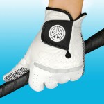 LIZHOUMIL Golf Gloves, Men Left Hand Right Leather, Golf Mens White Flex Cell Glove, Glove Soft Comfortable Weathersof Grip Sport Right hand25#