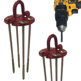 Keyfit Tools GROUNDHAWG (4 pk) Hard Pan Low Profile Anchors Spiral Screw in Tent & Canopy Stakes 4 Self Cutting 10