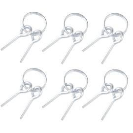 Tent Pole Rings and 2 Pins, 6 PCS Stainless Steel Galvanized Tent Building Tool, Tent Pole Accessories for Camping and Hiking.