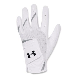 Under Armour Boys UA Youth IsoChill Golf Gloves , White (100)/Steel , Left Hand Youth Medium