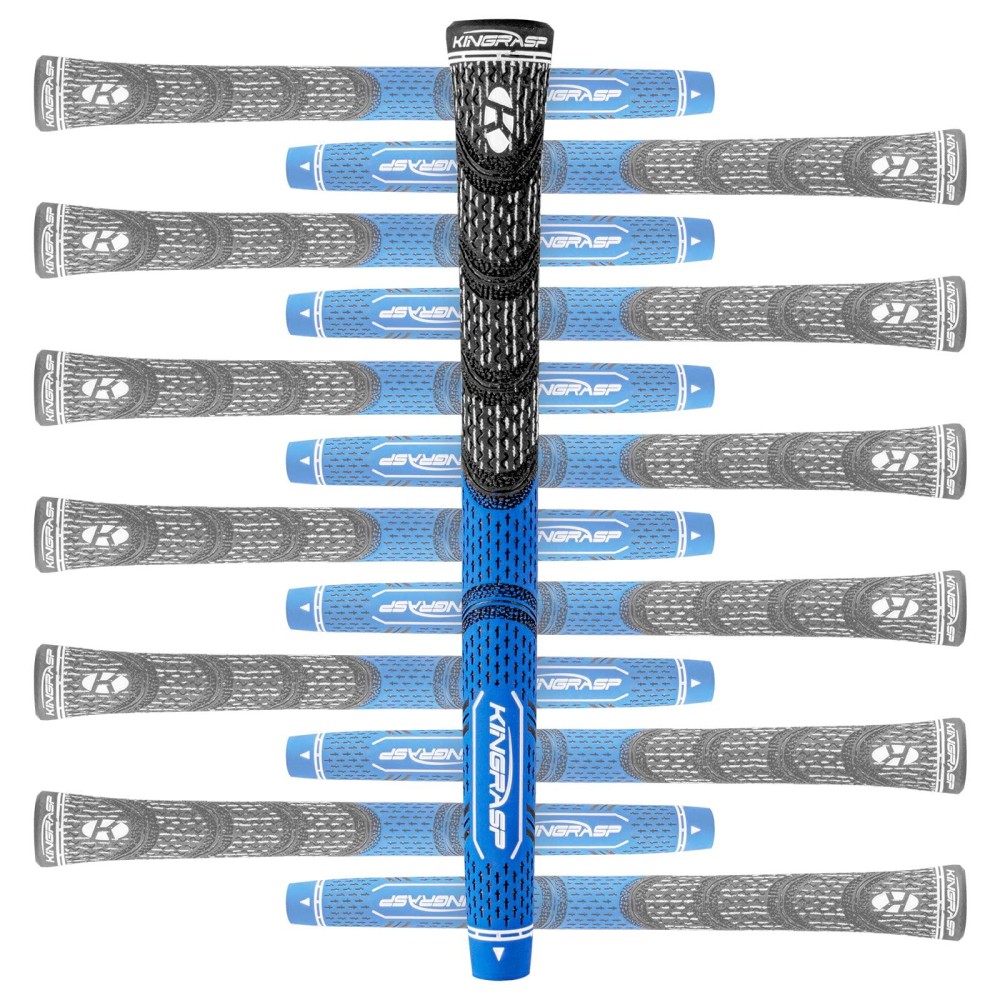 Be DeLighted Golf Grips 13 Pack,Standard/Midsize, Hybrid Golf Club Grips, All Weather Control and High Feedback Golf Club Grips,6 Colors Optional (Blue, Standard)