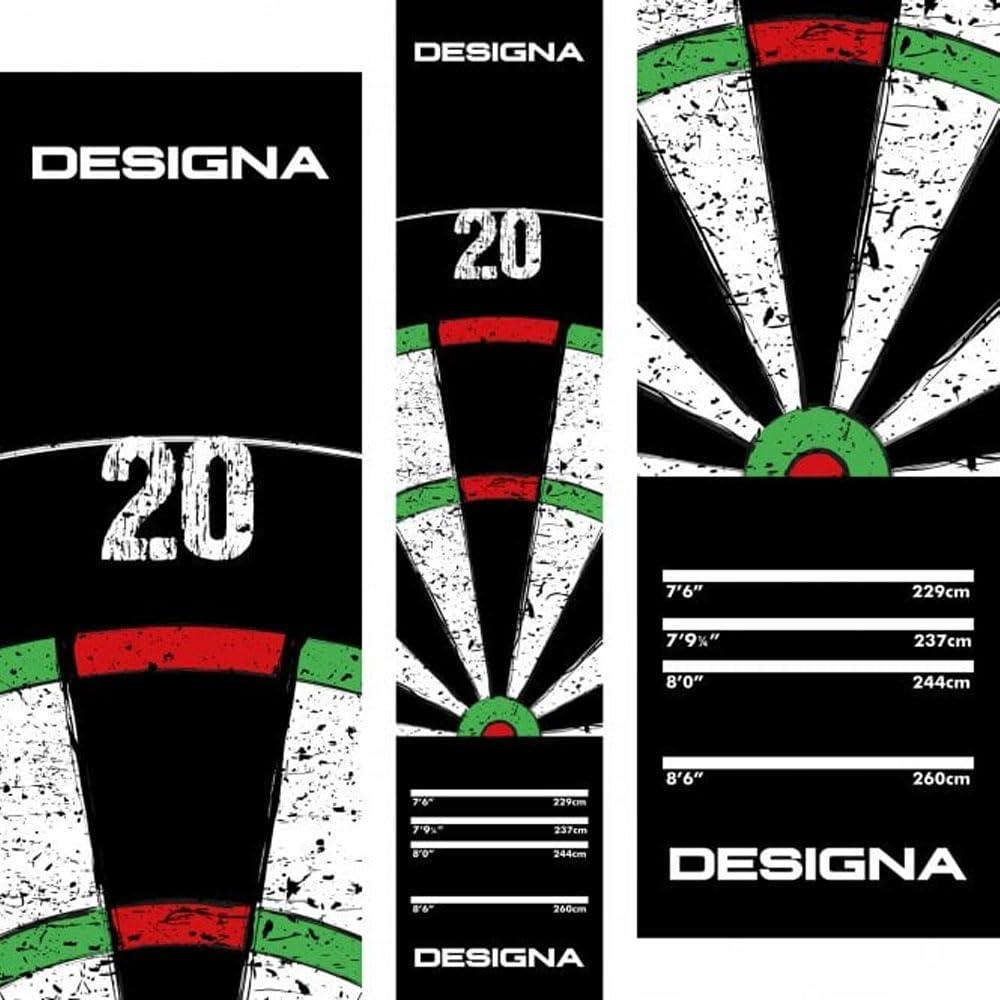 Designa Darts Non Slip Carpet Dart Mat, Double Top, 290cm x 60cm (MAT43)