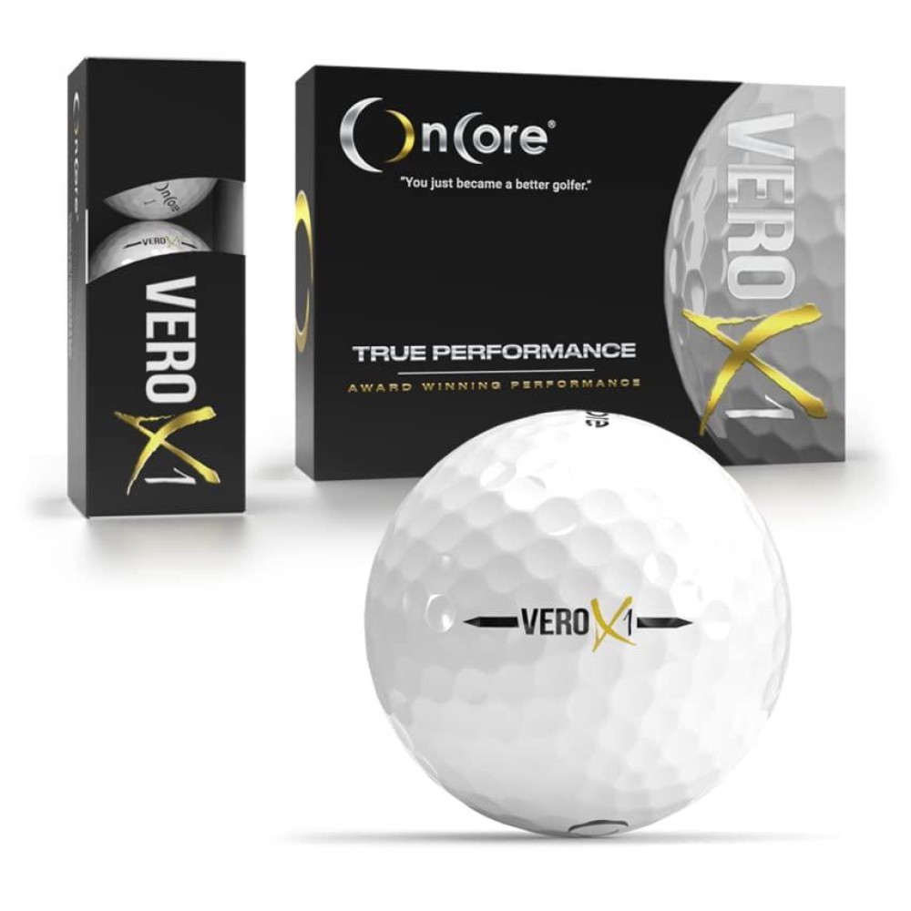 VERO X1 Golf Balls - White (Dozen) - Tour Performance Balls
