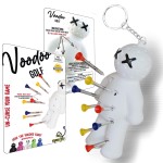 Voodoo Golf Ball Tee Holder | Novelty Keychain Accessory for Bag | Gifts for Men | Fits 3 1/4, 2 3/4, 1 1/2 Tees (WHITE)