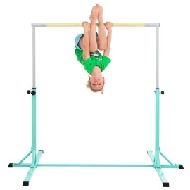 ZELUS Gymnastics Bar for Home Height Adjustable 3 to 5 Gymnastics Bar for Kids Junior Home Gym Equipment Girls & Boys Kip Bar for Indoor Exercise Training 52