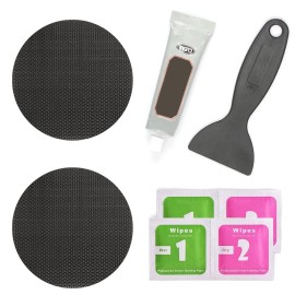 ifeolo Trampoline Patch Repair Kit 4 inch Circle On Patches Repair Trampoline Mat Tear or Hole in a Trampoline Mat - Pack of 2