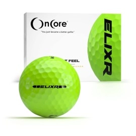 ONCORE GOLF ELIXR Tour Ball (2020) - High Performance Golf Balls - Green Matte (One Dozen 12 Premium Golf Balls) Unmatched Control, Distance, Feel & Performance